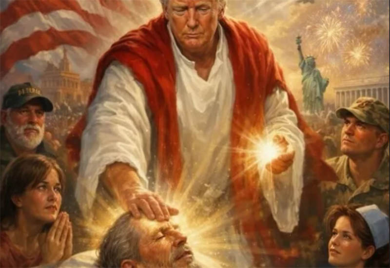 Donald Trump publie puis supprime une image le représentant comme une incarnation christique